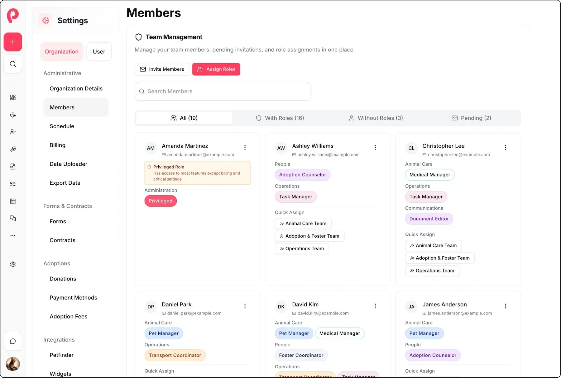 Role-based access control for managing your organization